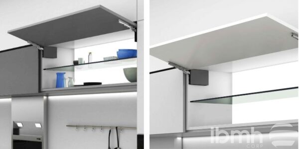 Lift System for Cabinet Doors with Free Stop and Soft Close